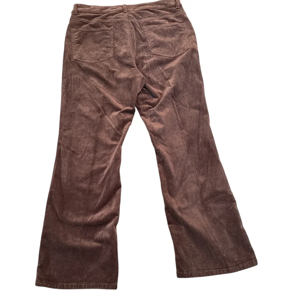 Pilcro Anthropologie Brown Corduroy Flare‎ Leg Pants Size 32 Academia Retro